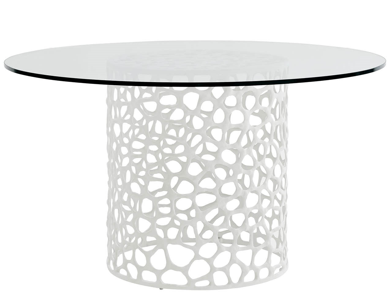 Coral Dining Table 54, White, 30" H x 54" L x 54" W