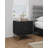 20" Black Fluted 2-Drawer Nightstand With Gold Splayed Legs | Gift Idea-355293141-355293140