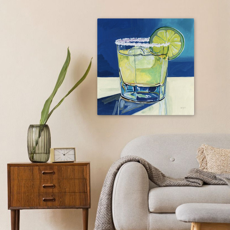 Margarita sur les rochers, art contemporain, H 24 po x l 24 po