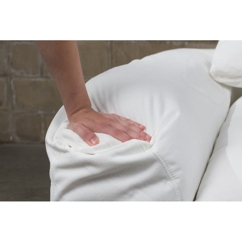  Canapé modulaire surdimensionné de 4 po à motif de nuage de 4 pièces Sunset Trading , Mélange de polyester blanc