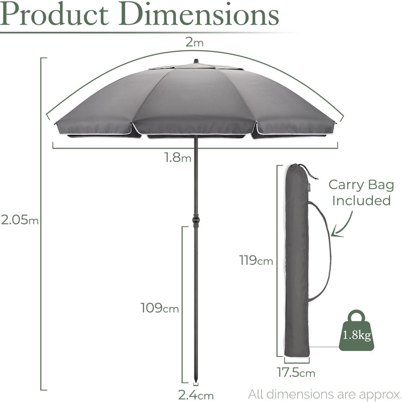 Caleesi 3kg Umbrella Base, Grey