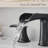 Bathroom Faucets For Sink 3 Hole And 8 Inch Widespread Bathroom Sink Faucet With Pop Up Drain Double Lever Handle Faucet Bathroom Vanity Faucet Basin Mixer Tap Faucet With Hose