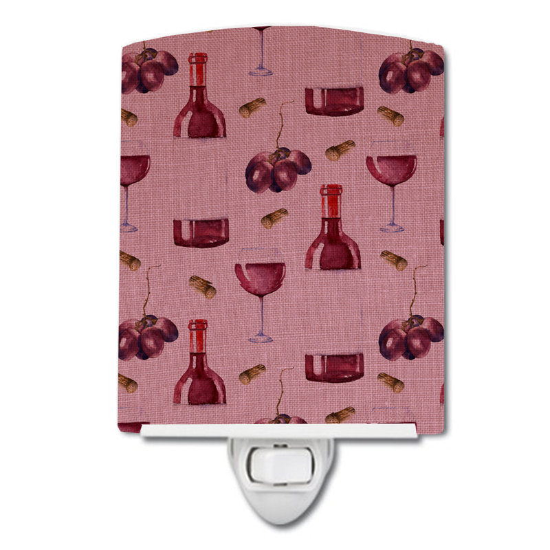 Wine on Linen Ceramic Night Light