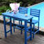 Patio extérieur bleu marine, résistant aux intempéries, imperméable, corrosif, pour la pelouse, le jardin, la cour, au bord de la piscine, installation simple, table de bar et chaises à séchage rapide, bleu lac, entretien,