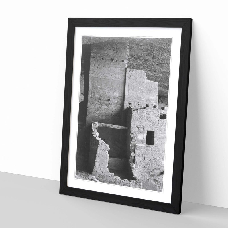 Mesa Verde National Park in Colorado by Ansel Adams Framed Photographic - Framed Print, Black