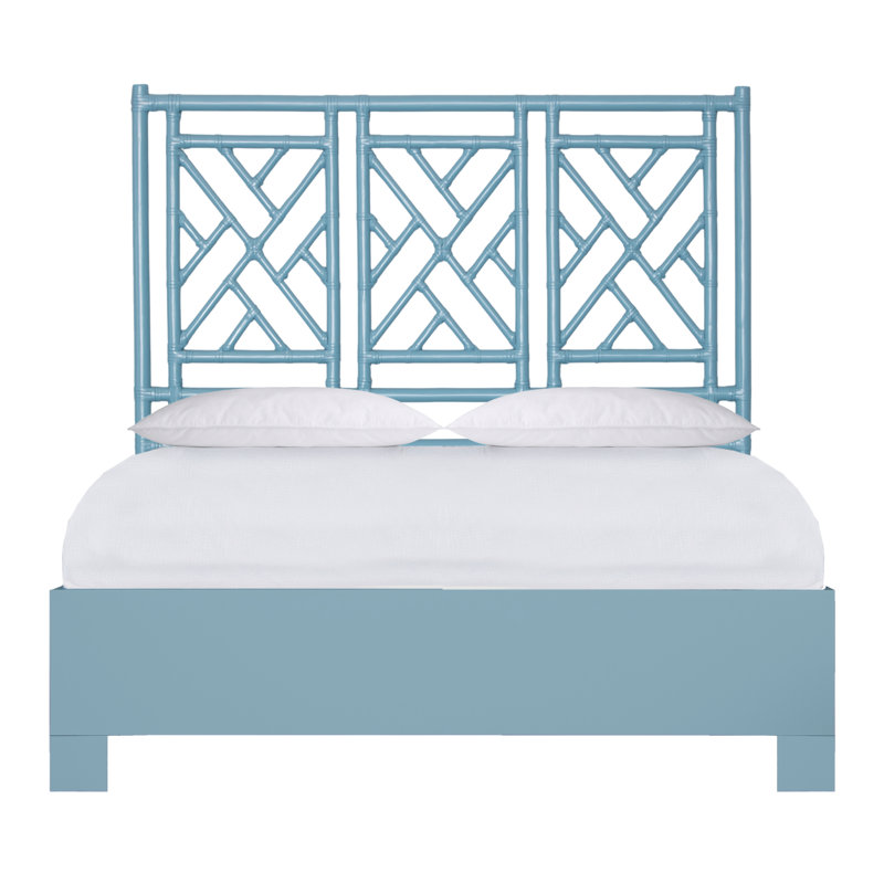 Chippendale Standard Bed, Pool Blue, Full