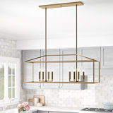 Ellis 8 - Light Dimmable Kitchen Island Square / Rectangle Chandelier