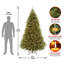 The Holiday Aisle® Kingswood Fir Pencil Tree with Power Connect and Dual Color LED Lights-88040107-88040106