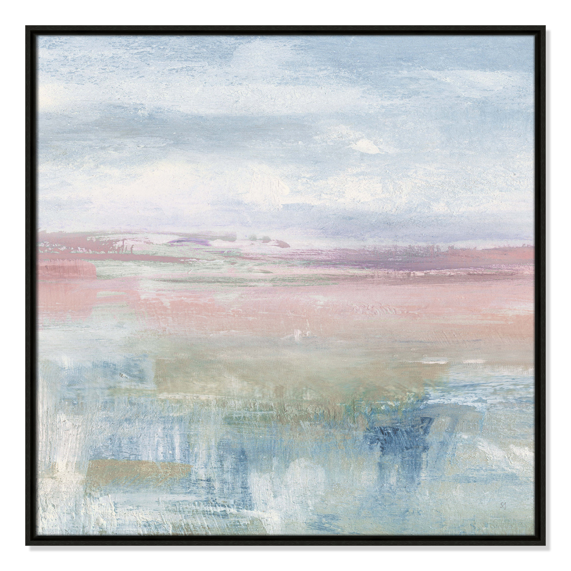 Back Shandelee II by - Floater Frame Print on Canvas, 31.5" H x 31.5" W x 2" D, Espresso Framed