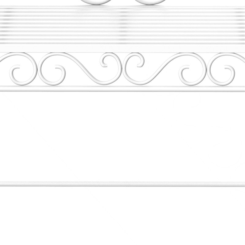 43" Garden Bench, Outdoor Patio Bench with Armrests, Metal Porch Bench for Backyard, Poolside, Lawn, Cream White