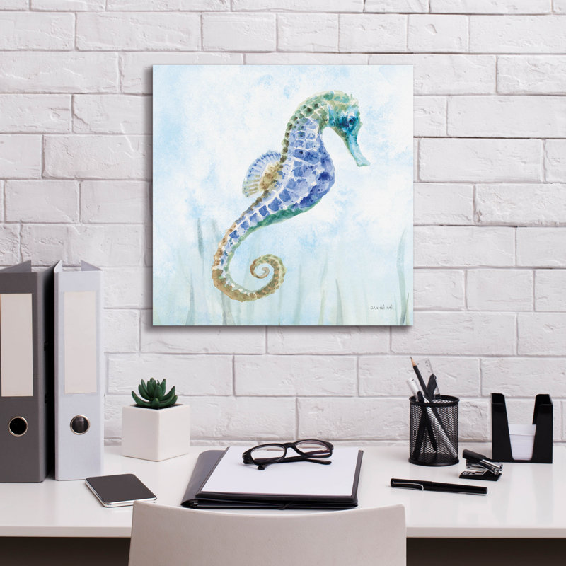 «Undersea Seahorse Natation 2» par Danhui Nai, art mural sur toile