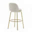 Tabouret de bar rembourré en métal, structure à finition dorée-1682156012