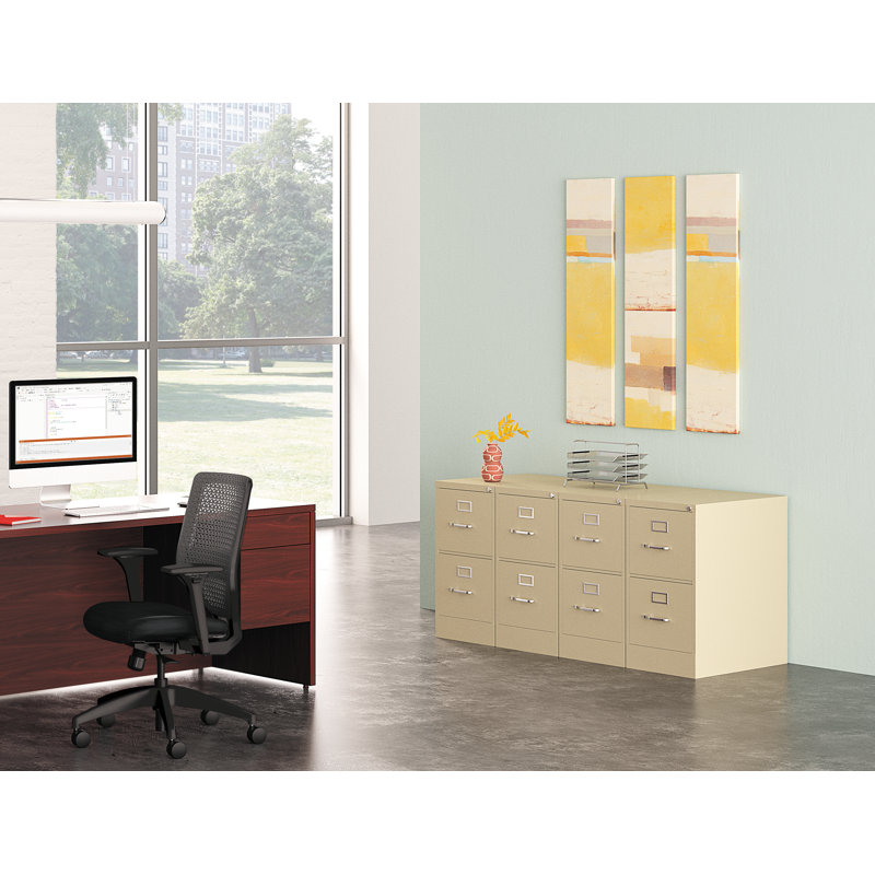 510 Series 2-Drawer Vertical Filing Cabinet, Putty