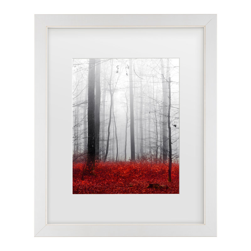 «Petit tapis rouge» par Philippe Sainte-Laudy, Blanc, H 16 po x l 13 po x P 0,75 po