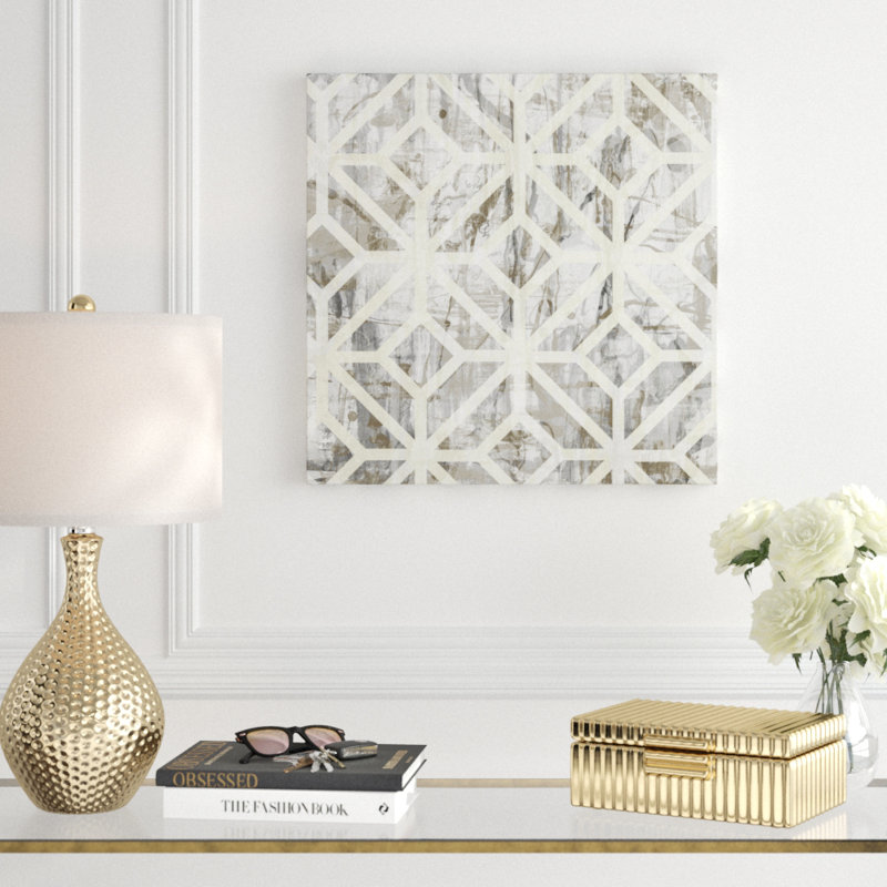 «Neutral Metric III», impression sur toile, H 20 po x l 20 po, Toile tendue