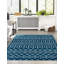 Tapis géométrique bleu foncé World Menagerie-186432060