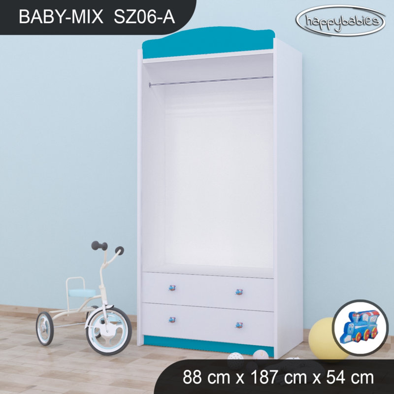 Baby 2 Door Wardrobe, Blue