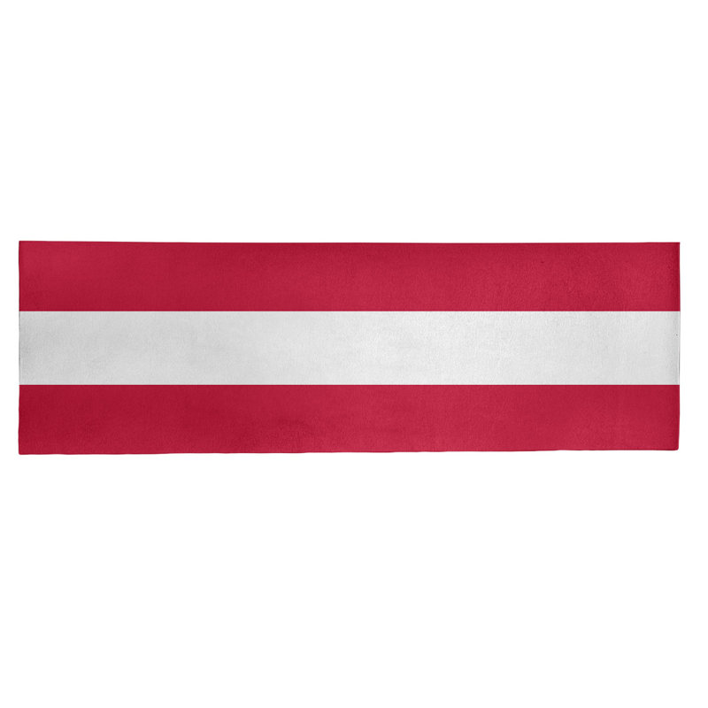 Tapis en poly-rayures de football new england, Tapis de couloir 2 pi 6 po x 8 pi