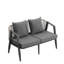 Ensemble de sièges d'extérieur en fer - 2 chaises simples, 1 chaise double et une table idéales pour le plaisir avec des coussins, des chaises simples et un salon doux inclus-819749602