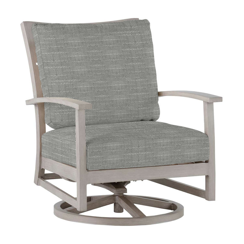 Charleston Patio Lounge Chair with Cushions, Welt, Linen Dove, Oyster