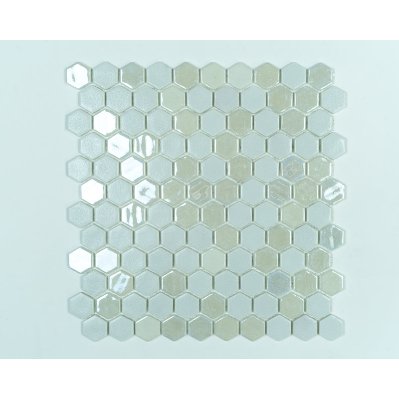 Onx Opalo blanc 1 x 1 hexagone mosaïque (5 tuiles par boîte), Blanc