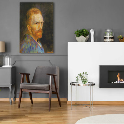 Fleur de lis vivant «Selbstbildnis X» par Vincent Van Gogh, art mural en verre acrylique