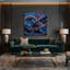 Art musical sur toile bleue-750547284