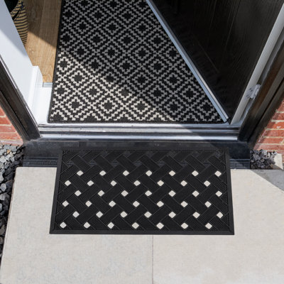 Non-Slip Geometric Outdoor Doormat