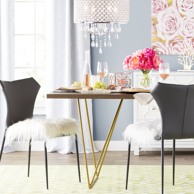 «Pink Roses on Gold», impression sur toile, H 48 po x l 48 po x P 1,5 po, Toile tendue, Pas de tapis