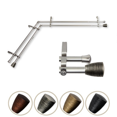 Steel Adjustable Double Curtain Rod