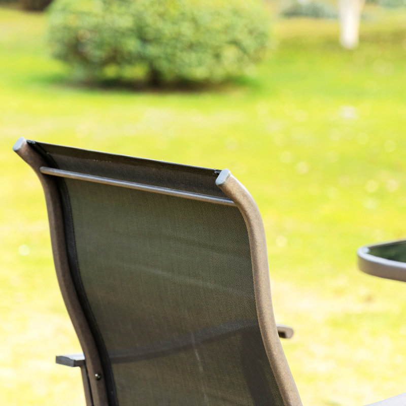 Tabouret de comptoir d'extérieur 25,25 po Tandis, Noir