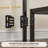  King Size Headboard Only With Storage, Adjustable Height, Velvet Upholstered Head Board With Led Lights & Charging Station, Modern Freestanding Headboard, Easy Assembly, Black-667575249-667575252