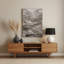 Abstrait paysage 98, art mural gris en métal-43830324