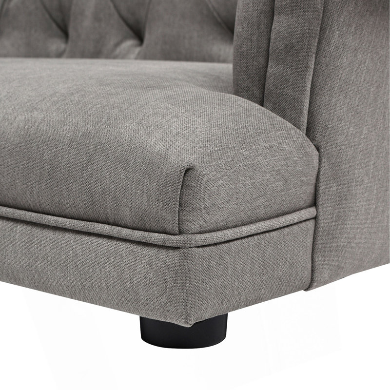 Canapé-lit Chesterfield pour chien Kiki 36,5 po, Gris