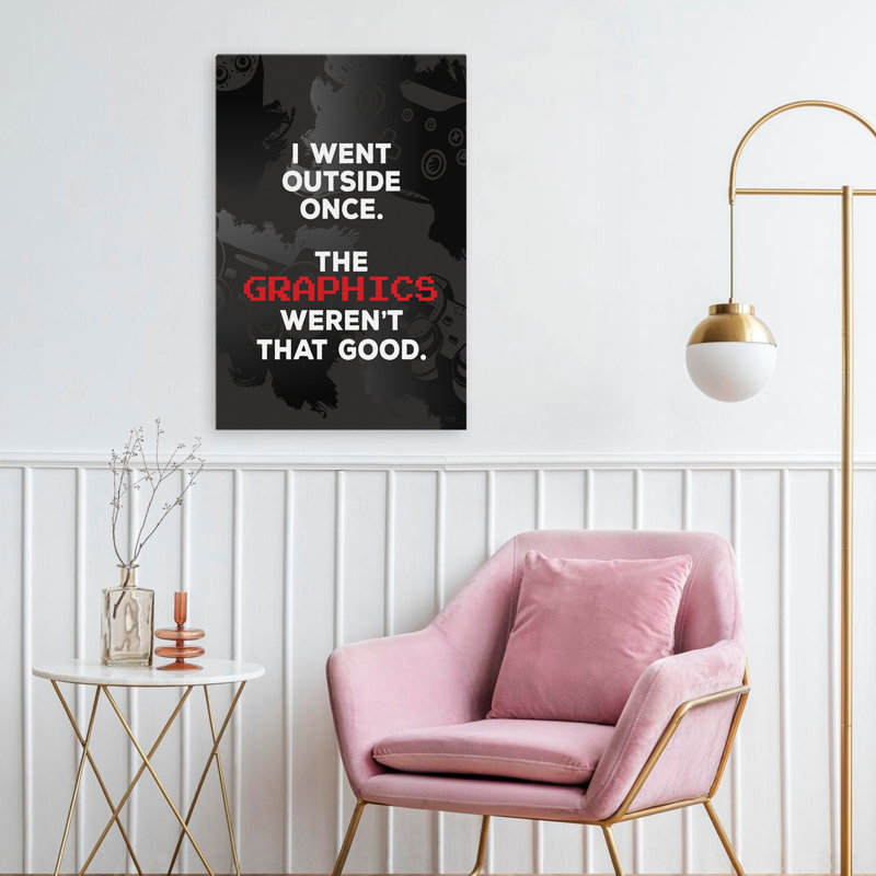 Graphiques «Wer pas Good» - Art humoristique de jeu contemporain et amusant, H 16 po x l 24 po