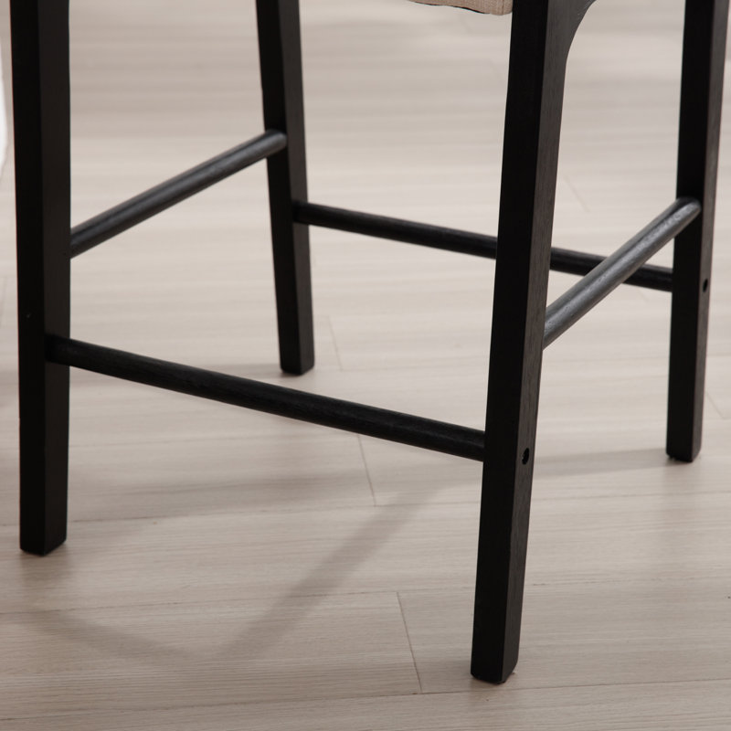 Tabouret de comptoir 26,5 po Makarah, Noir