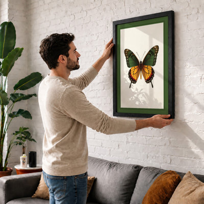 Specimen Butterfly Botanical - Framed Print