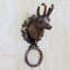 Edgeley Deer Arrival Brass Door Knocker