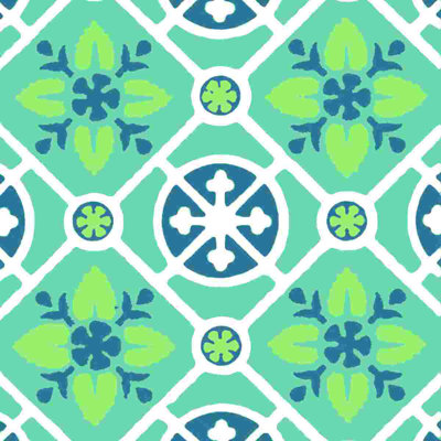 " Graphic Blue Tile 4 "
