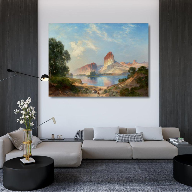 "An Indian Paradise" par Thomas Moran - Art sur toile tendue avec châssis, H 48 po x l 33 po