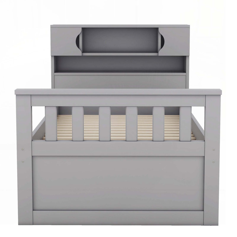 Ignacy Bookcase Bed, Antique Gray
