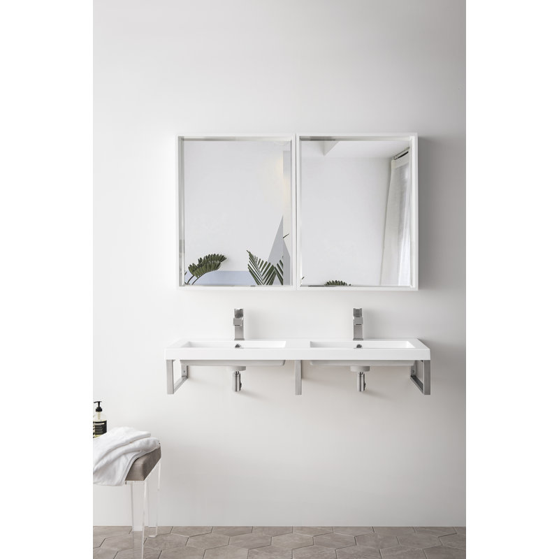 Boston 48'' W Double Vanity, Brushed Nickel