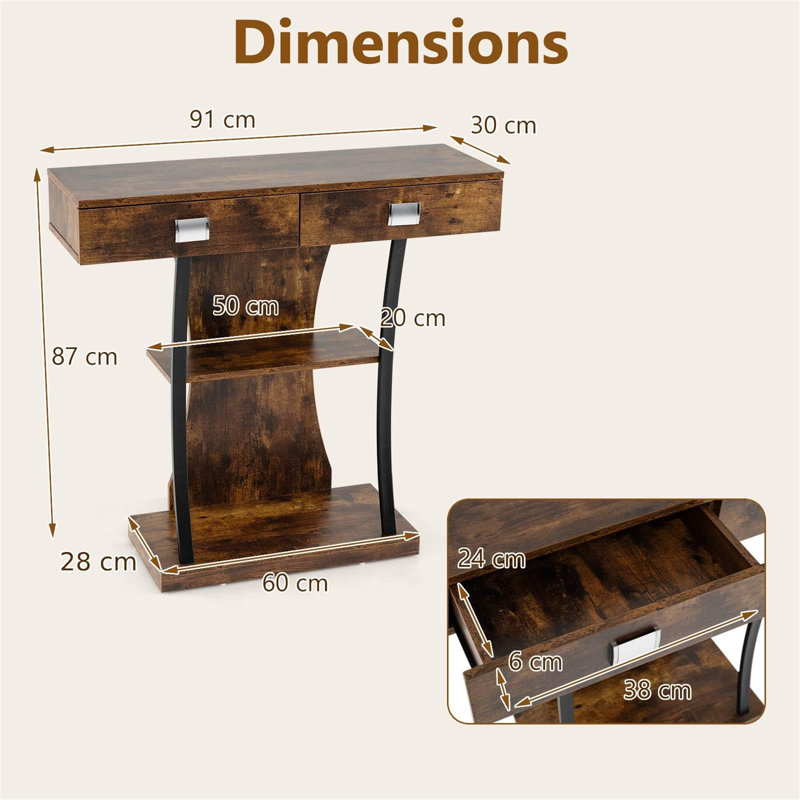 Anneelise 91cm Console Table