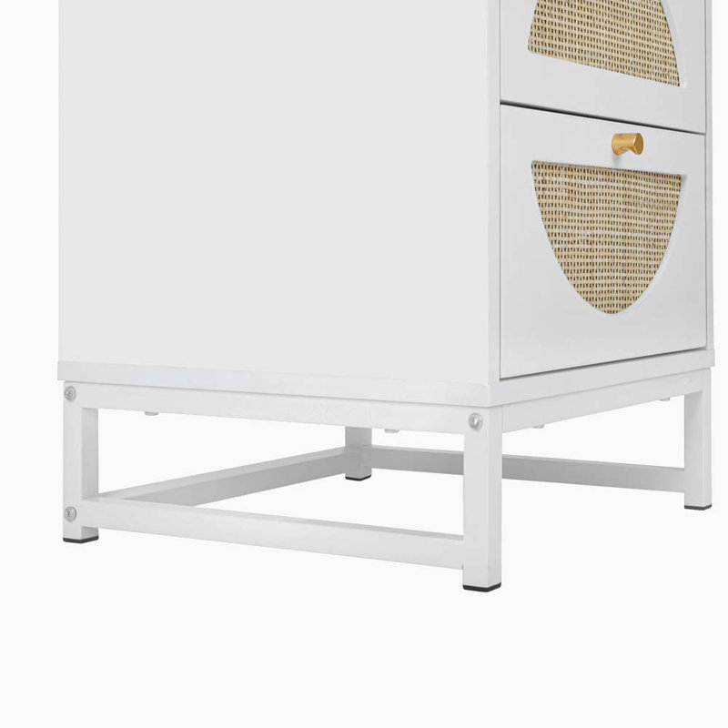 Commode décorative 4 tiroirs Utica, H 35,43 po x l 31,5 po x P 15,75 po, blanc