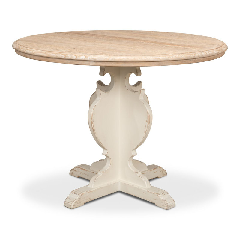 Round Pine Wood Dining Table