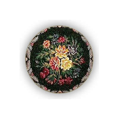 Tapis décoratif à motif floral lavable