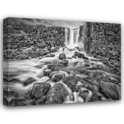 Loon Peak® Ford, John Gallery Wrapped Canvas Art Titled: Oxarafoss, Iceland