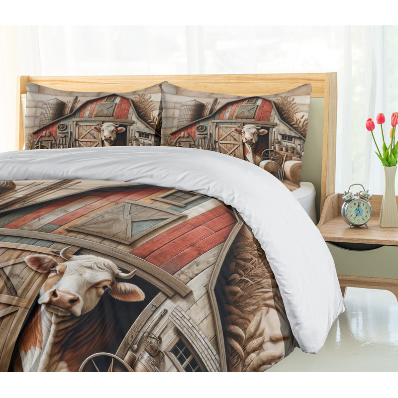 Rustic Duvet Cover, King Duvet Cover + 2 Standard Shams