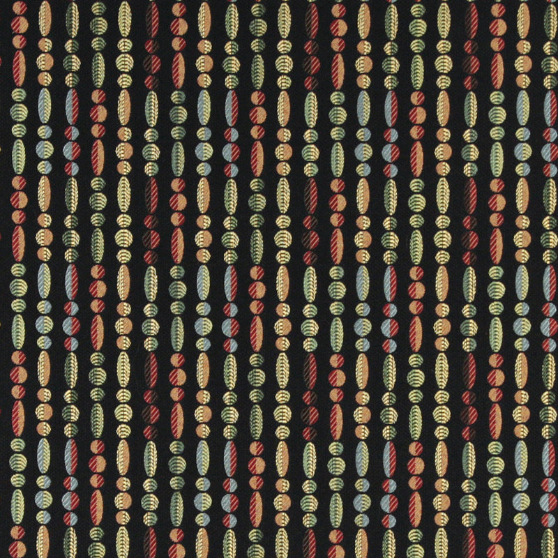 Tissu rayé, Noir / Vert