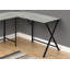 Bureau d'ordinateur en coin en L de 55 pouces pour bureau à domicile moderne avec surface de travail spacieuse et conception compacte.